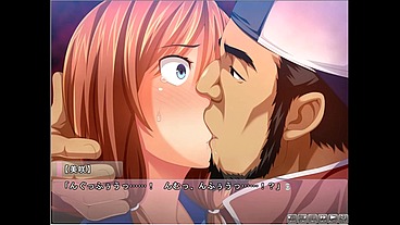 Girlfriend becomes sex care manager of baseball club [Hardcore PornPlay Hentai game] Ep.1 kissing the old pervert manager of the team