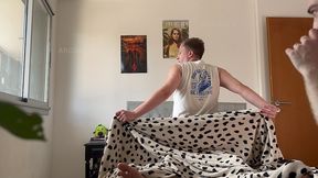 tight anal riding on huge step-bro s cock while cuckold spies on us [4k threesome]