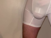 Slapping HARD my BIG DICK & BALLS ** Heavy BALL Weights **