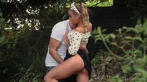 Young hottie shoves sizeable meat down her anal hole