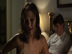 Jennifer Aniston showing pokey nipples in tank top and some