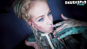 Skinny Inked TEEN Masturbation Squirts Gaping and Prolapse Solo Play