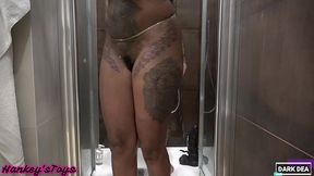 the kinky slut queen  dark dea  in horny wet fuck with the huge seahorse xl and her bull dark in the bathroom part.2 (darkdea for hankey stoys.com) - (extreme insertion-fetish-femdom-si