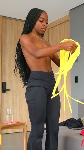 Latina Casting - Skinny Black Swapping Holes Between Pussy And Ass   Clip 1
