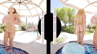 Summer Sensations - Hot MILFs Sophie Lux & Gia Deraza Share A Hunk's Hard Dick