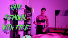Hair removal with fire