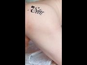 LanaTuls - Russian Faggot Slut and Whore. ManCunt Pussy Fucking by Glass Dildo at Kitchen and on Bed in DoggyStyle