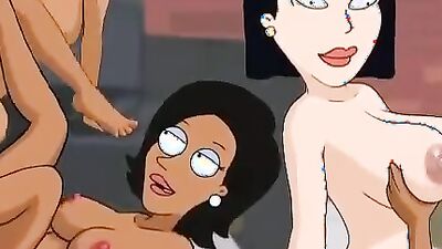 Donna from Cleveland Show gets her tight butt drilled hard in a cartoon night of fun