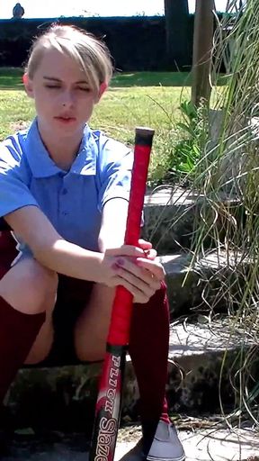 Hockey Stick Jerk off Featuring Chloe Toy