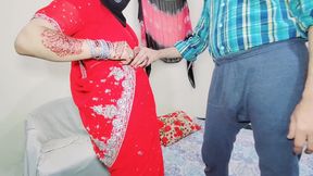 Desi Busty Bhabhi Wearing Saree Standing Anal Fuck