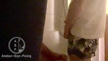 Caught Pissing on His Friend in the Bathtub