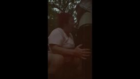 BBW Blowjob Outdoors