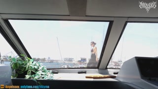 Invited a hot girl on my boat, she fucked me until I came on her ass / Angelssex