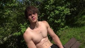 EastBoys - Daniel Donovan bends over outdoors