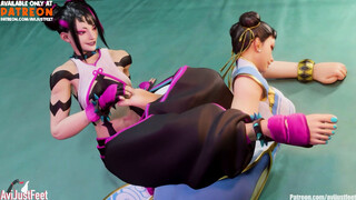 Chun Li vs Juri Han Feet Tickle