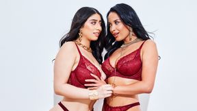 Stylish babes Violet Myers and Anissa Kate love lesbian sex