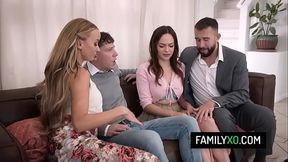 Teen step-sibling fucking with their stepmom and stepdad - Pristine Edge, Rissa May