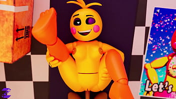 toy chica from five nights at freedys (fnaf) gets fucked by night security