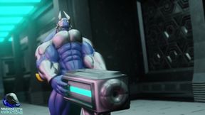 Finnter's E-Zoid cock growth animation destroyed his ass