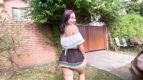 Lustful maid Jenifer Play Moreno wipes boss's cock with tongue and lips