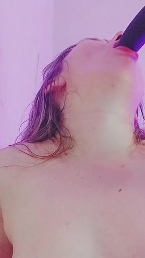 MILF Played with Dildo Sucked and Rubbed Between Tits