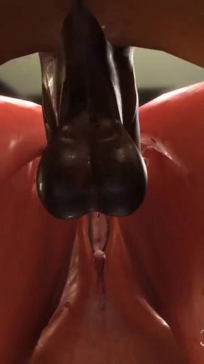 3d sexy dickgirl fucks hard a hot young blonde in restraints in the sci-fi lab