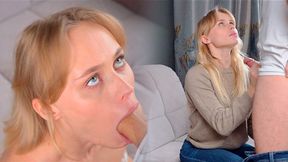 Hot Best Friend's Wife enjoys sucking fresh dicks and swallowing cum - SecretWaifu