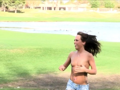 SMALL TIT BRUNETTE TATTOOED TEEN GIRLFRIEND CAUGHT IN SHOWER