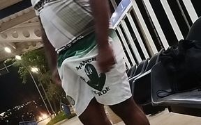 Excited While Waiting for Bus