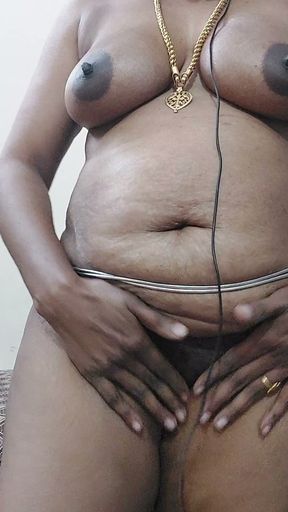 Chithi role play, tamil ponnu nude dirty talk show   Clip 2