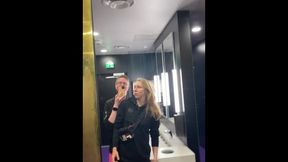 Lesbian Rough Public Toilet Fuck After The Gym
