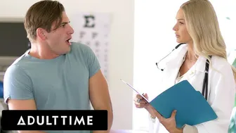 Naughty Doctor Emma Hix Catches Patient Stroking Cock for Rough Fuck