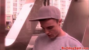 Cocksucking english chav banged on his back