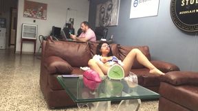 I incite my boss to fuck by masturbating in his office.