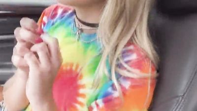 Dumped hippie girlfriend fucked on back seat