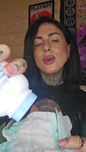 Step-mommy will change your diapy