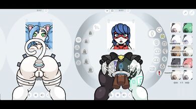 Fapwall [Weird Hentai game] Felicia from darkstalker takes 3 dicks for 1 pussy