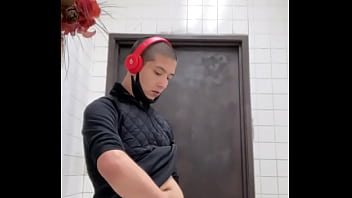 Rubbed one out quick in public bathroom