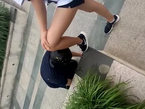 asian foot worship-chinese outdoor foot dominate