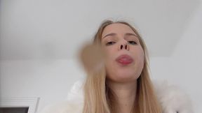 tall princess kelly spit in your face and mouth