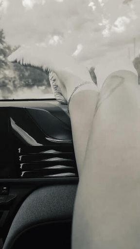 Nice feet on the dash