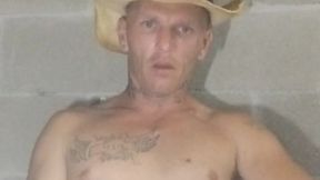 Cowboy baby's big hard dick solo jerk-off session