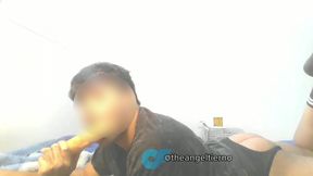 Femboy takes it deep: Practicing to take every inch