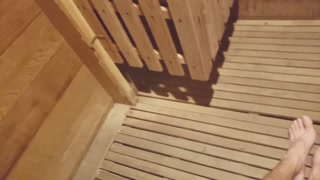 Boyfriend gives sexy BJ in the Sauna