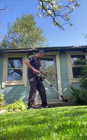 Wanking While Gardening