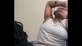 Lesbian Stud Gets Head at Work