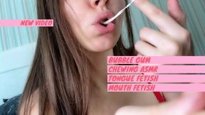 Bubble gum chewing ASMR