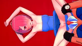 Pink-Haired Ram Gives Sensual Foot Pleasure in Steaming Towel Moment