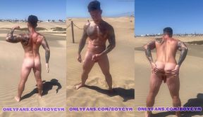 Hot Jock Boygym Play with His Fat Cock in the Beach, People Discover Me
