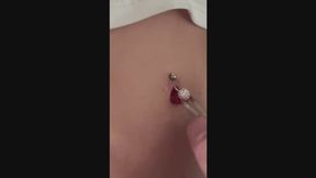 Another series of videos with gummy worms in Jill's deep bellybutton